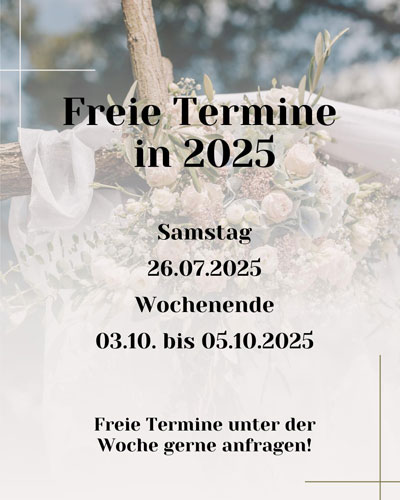 Freie Termine in 2025
