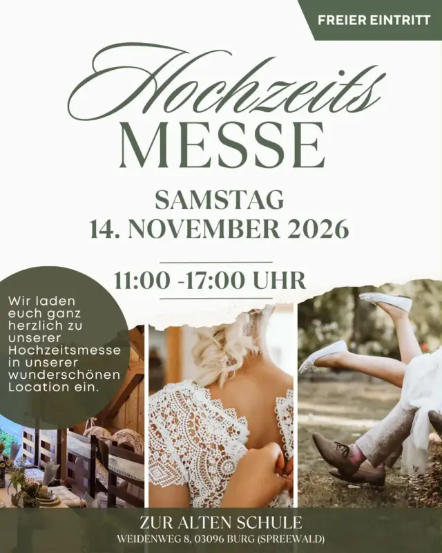 Hochzeitsmesse am 14. November 2026